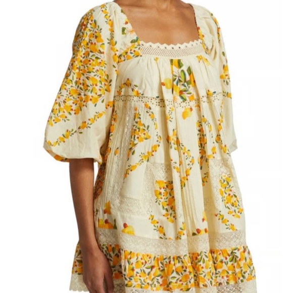 FARM RIO Dresses & Skirts - FARM RIO Cashew Puff-Sleeve Mini